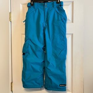 Ride Snowboards Kids turquoise blue water repellent insulated snow pants S 9/10